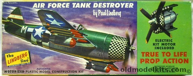 Lindberg 1/48 Air Force Tank Destroyer P-47 Thunderbolt Motorized, 303M plastic model kit